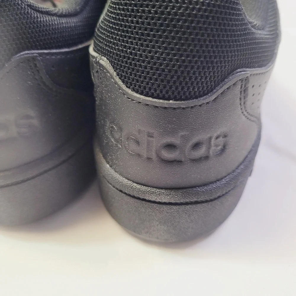 Adidas Mens HOOPS Low Shoes Size 9.5 Black Classic Basketball Sneakers
